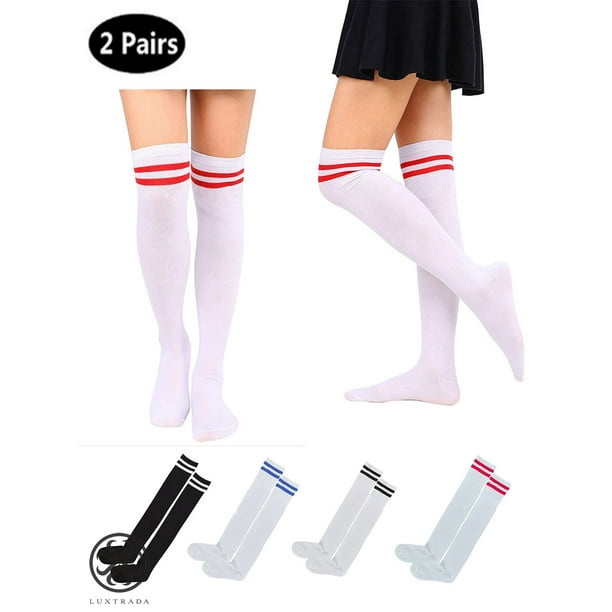 Women Girl Stripe Knit Over The Knee Thigh High Stockings Cotton Warm Long Socks Women Girl Stripe Knit Over The Knee Thigh High Stockings Cotton Warm Long Socks